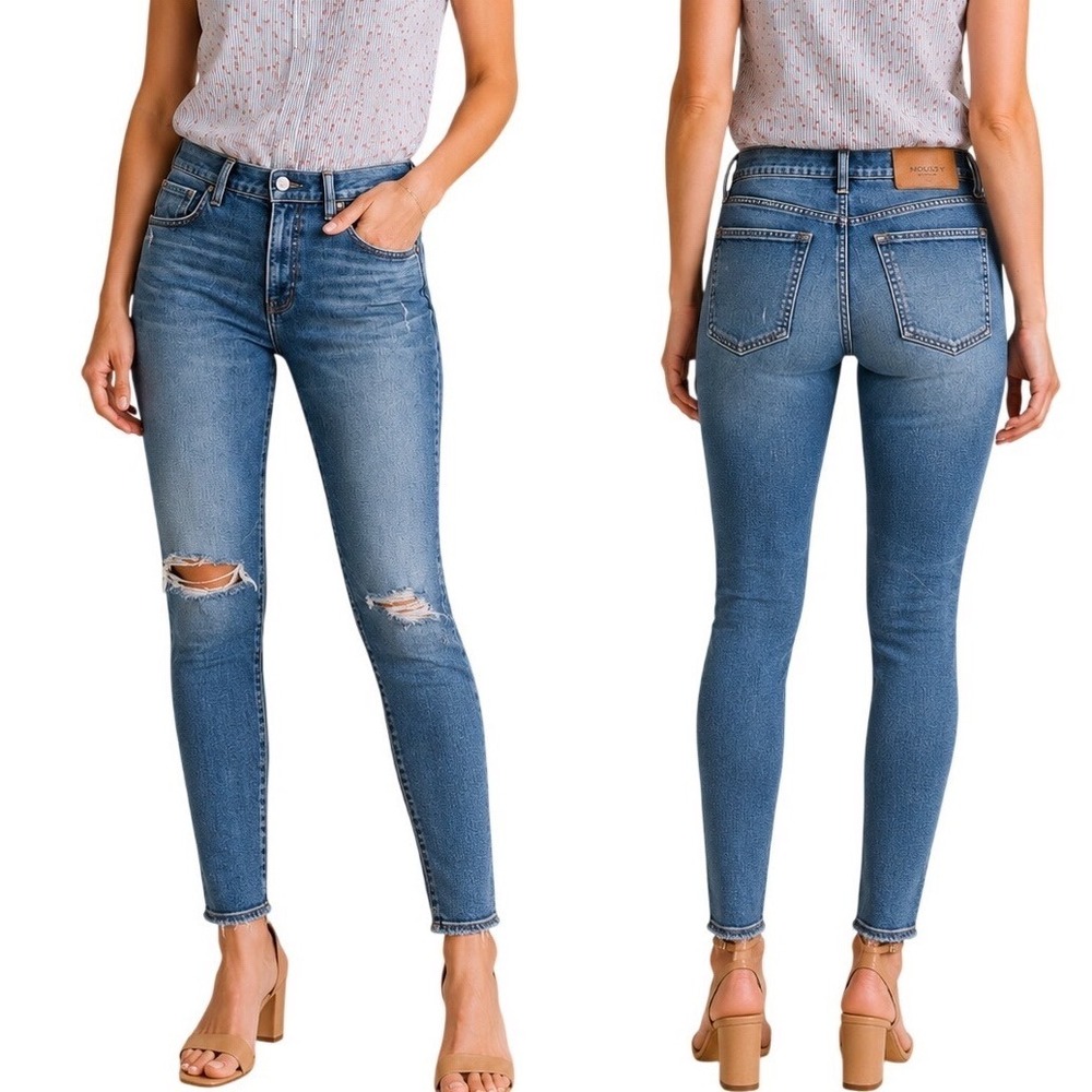 Moussy Vintage Women Blue Distressed skinny Leg Jeans Size 30 Q25ESC12-2420